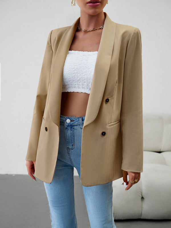 Women's Double-Breasted Blazer Jacket - Professional - Multiple Colors