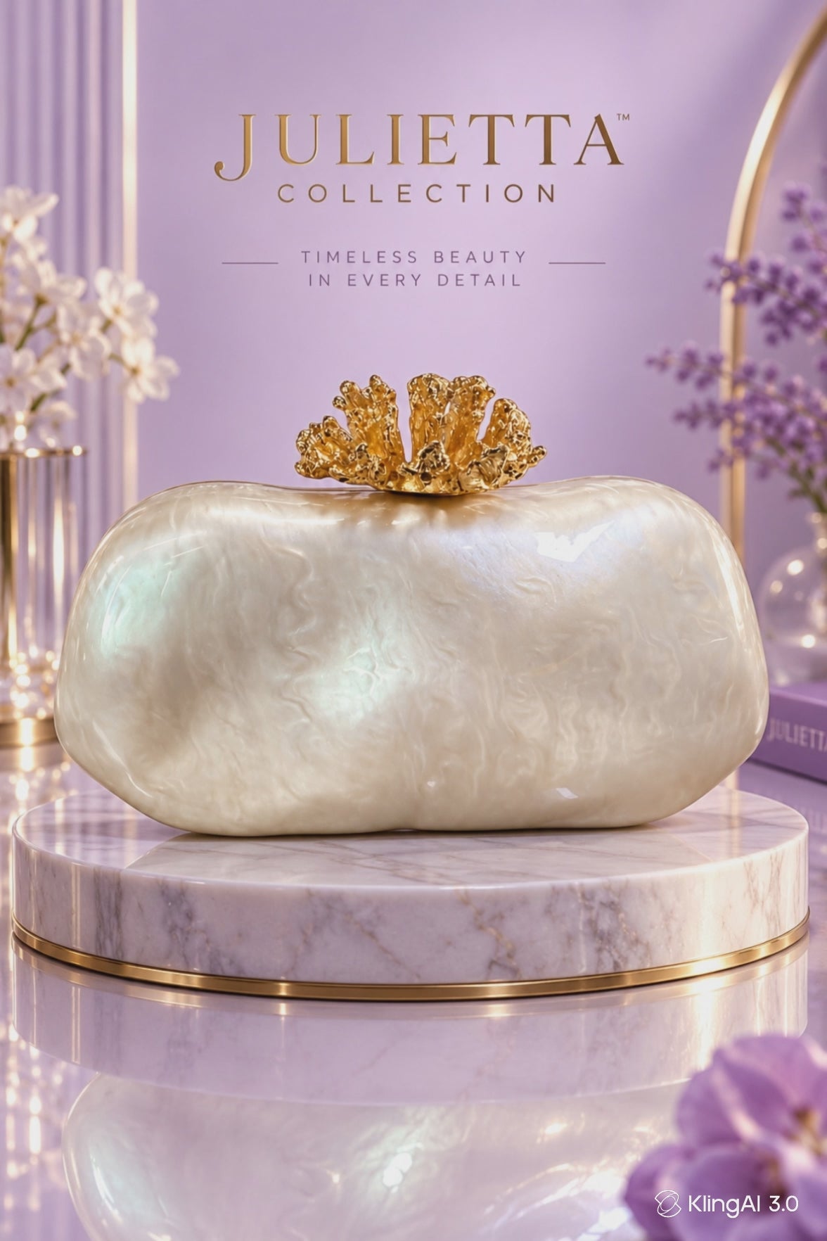 Flower Shell Evening Bag
