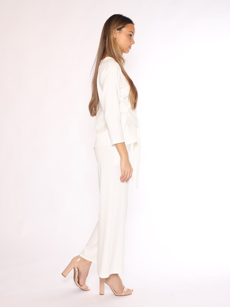 Gracia Fashion Women's Thick Long Sleeve Shirt with Waist Tie