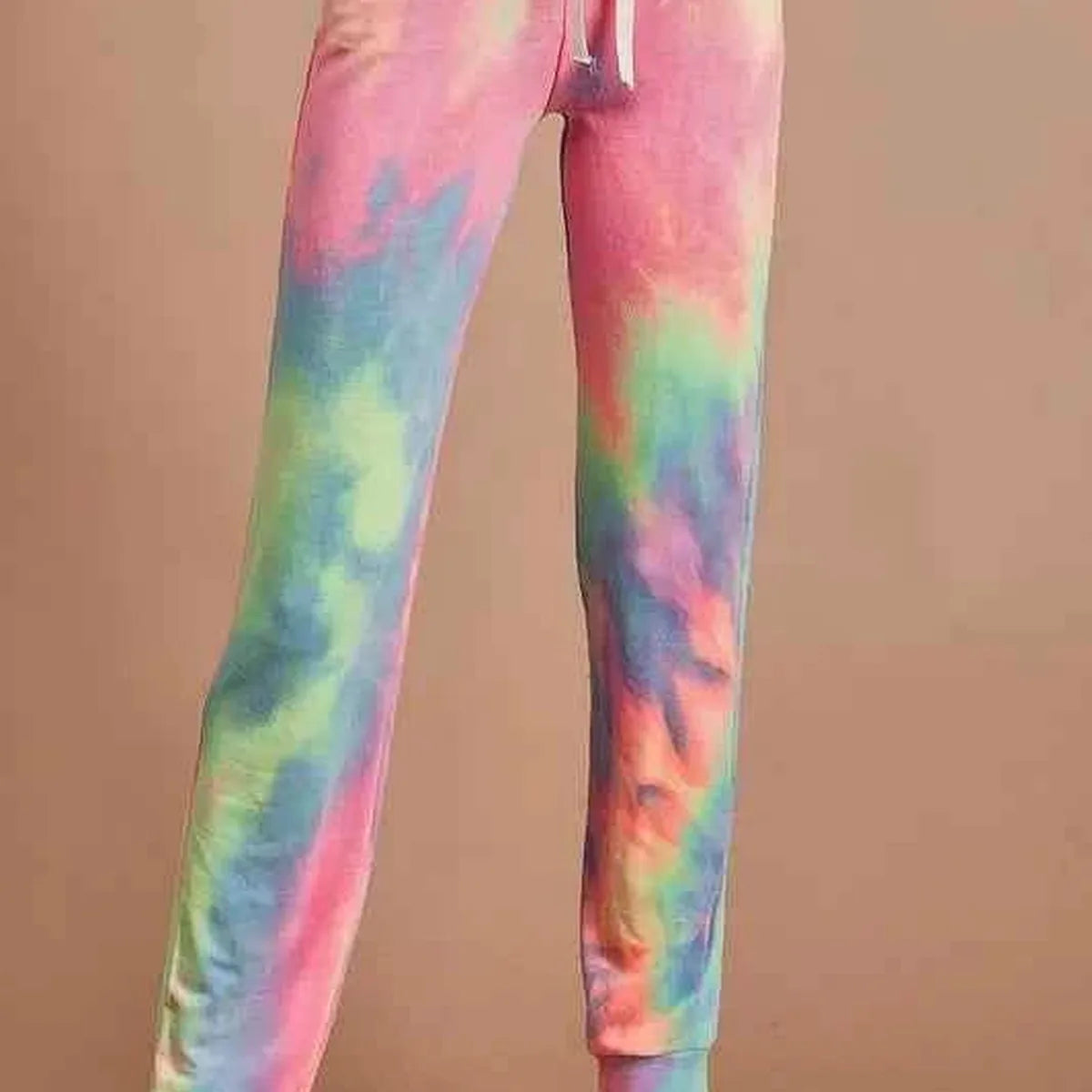 Tie Dye French Terry Casual Drawstring Pants